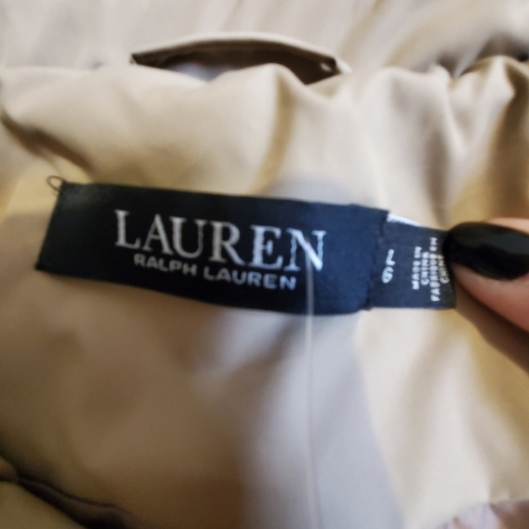 Ralph Lauren Women's Birch Tan. NWT. LARGE. QUILTED - Picture 6 of 14